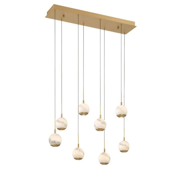 Kimma Lights Linear LED Chandelier-Chandelier-Arialamps