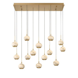Kimma Lights Linear LED Chandelier-Chandelier-Arialamps