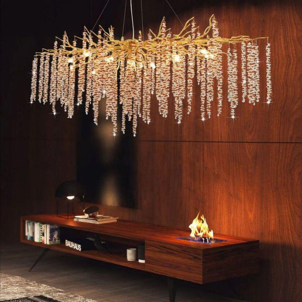 Lacuna Dining Room Branch Chandelier-chandeliers for dining room,chandeliers for stairways,chandeliers for foyer,chandeliers for bedrooms,chandeliers for kitchen,chandeliers for living room-Arialamps