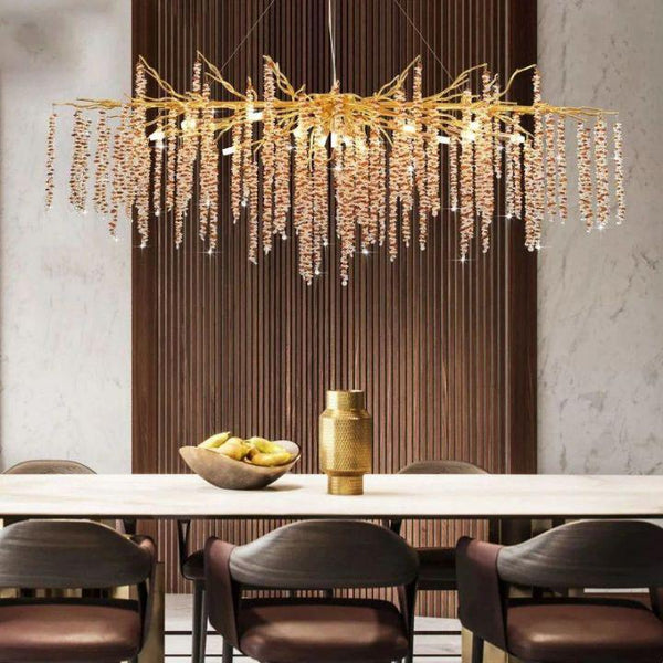 Lacuna Dining Room Branch Chandelier-chandeliers for dining room,chandeliers for stairways,chandeliers for foyer,chandeliers for bedrooms,chandeliers for kitchen,chandeliers for living room-Arialamps