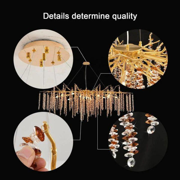 Lacuna Dining Room Branch Chandelier-chandeliers for dining room,chandeliers for stairways,chandeliers for foyer,chandeliers for bedrooms,chandeliers for kitchen,chandeliers for living room-Arialamps