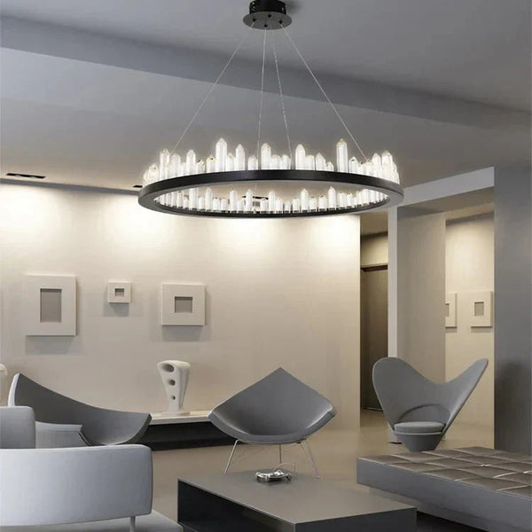 Leti Crystal Round Chandelier - Arialamps