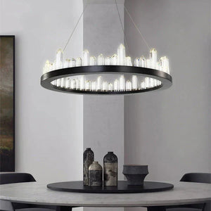 Leti Crystal Round Chandelier - Arialamps