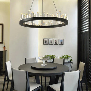 Leti Crystal Round Chandelier - Arialamps