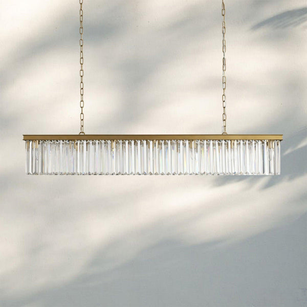 Leyland Rectangular Chandelier 60''72''-72''-Brass-