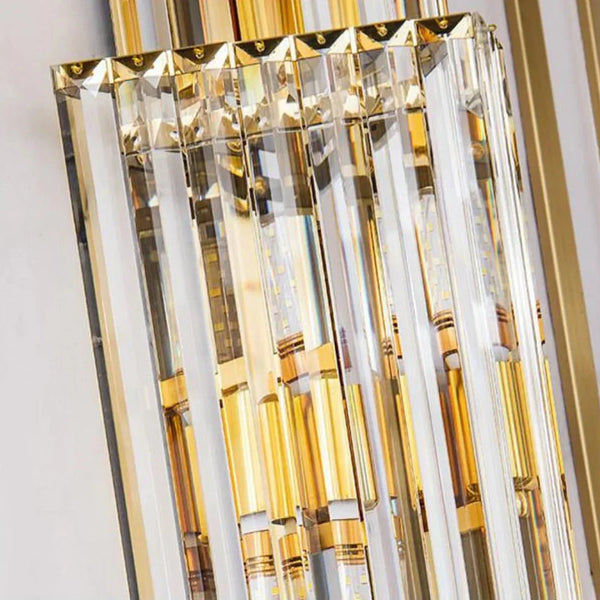 Light Luxury Crystal Layered Wall Lamp - Arialamps