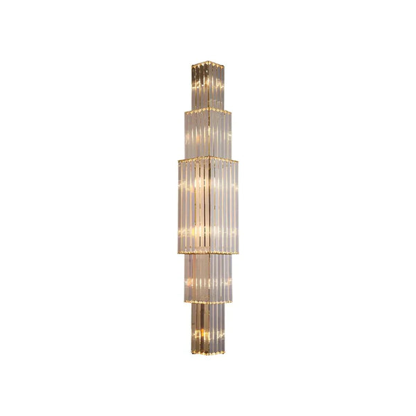 Light Luxury Crystal Layered Wall Lamp - Arialamps
