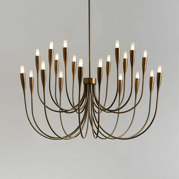 Liona Large Brass Candelabra Chandelier Light-