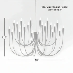 Liona Large Brass Candelabra Chandelier Light-