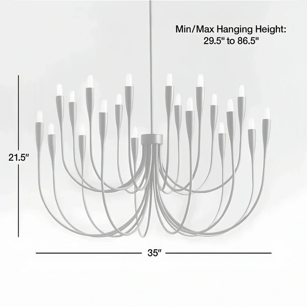 Liona Large Brass Candelabra Chandelier Light-