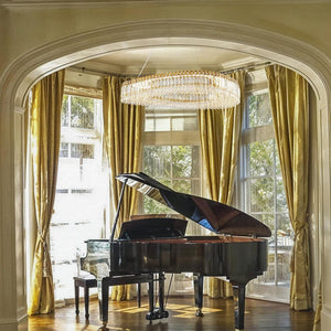 Lohan 31.5" Modern LED Crystal Chandelier for Dining Room, Kitchen Island, Living Room, Bedroom, Foyer-