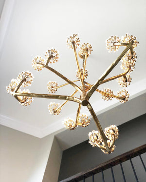 Luxury Branch Flower Chandelier in Gold for Living Room Staircase and Bedroom Lighting-Chandeliers-Arialamps