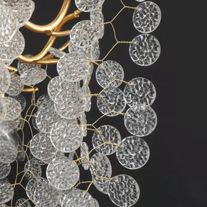 Luxury Branches Crystal Frosted Glass Chandelier Set for Living and Dining Room-Chandeliers-Arialamps