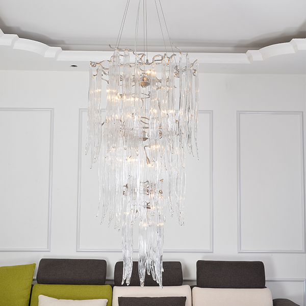 Luxury Crystal Branch Chandelier For Staircase - Ineffable Lighting