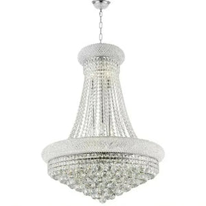 Luxury Empire Foyer K9 Crystal Chandelier Light Fixture In Gold/ Chrome Finish - Arialamps