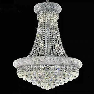 Luxury Empire Foyer K9 Crystal Chandelier Light Fixture In Gold/ Chrome Finish - Arialamps