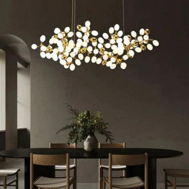 Luxury Escamoles Modern Linear Grape Chandelier-Arialamps
