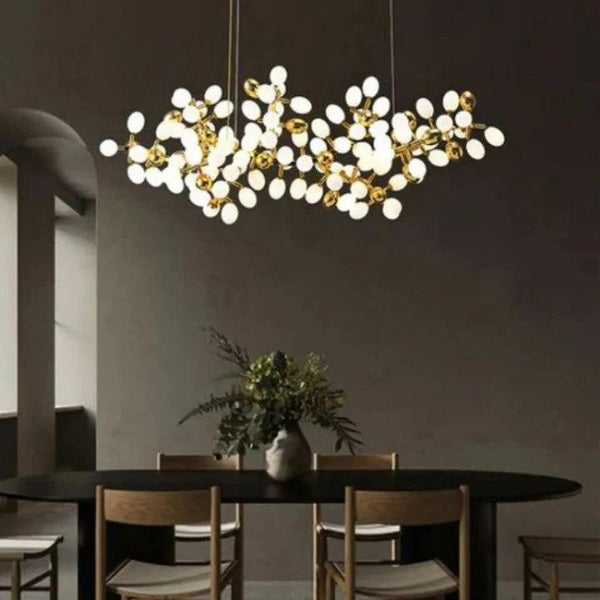 Luxury Escamoles Modern Linear Grape Chandelier-Arialamps