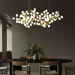 Luxury Escamoles Modern Linear Grape Chandelier-Large: 59" L-Arialamps