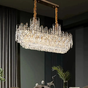 Luxury Hotel Hallway Ceiling Lighting Fixture Large Round Crystal Chandelier - Arialamps