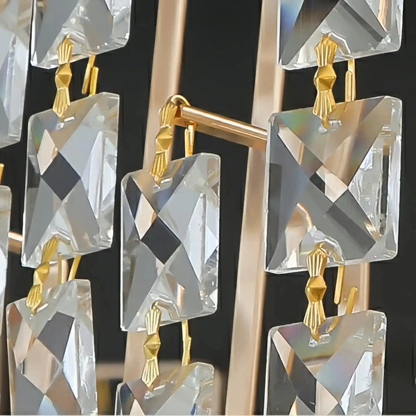 Luxury Hotel Hallway Ceiling Lighting Fixture Large Round Crystal Chandelier - Arialamps