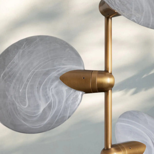 Lyla Pendant Modern Alabaster Pendant for Staircase Foyer-Arialamps