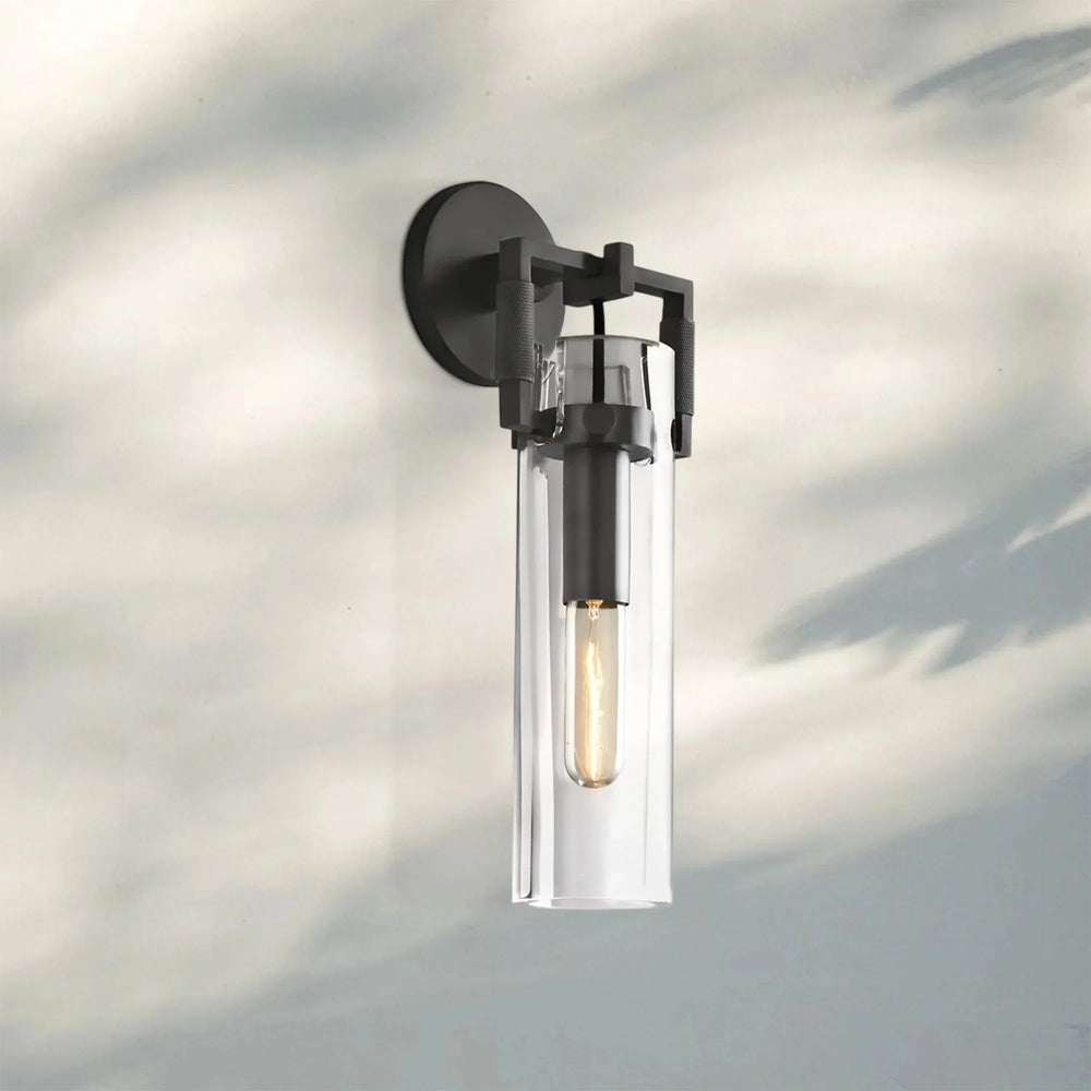 Machine Class Cylinder Wall Sconce 9‘’ 12‘’ 16‘’-9‘’-Lacquered Brass-