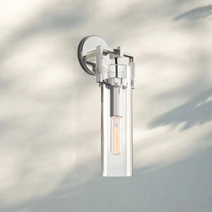 Machine Class Cylinder Wall Sconce 9‘’ 12‘’ 16‘’-9‘’-Polished Nickel-
