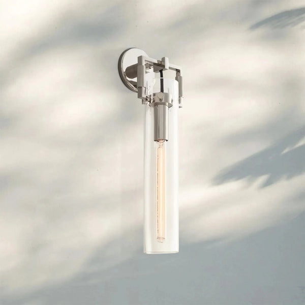 Machine Class Cylinder Wall Sconce 9‘’ 12‘’ 16‘’-16‘’-Polished Nickel-