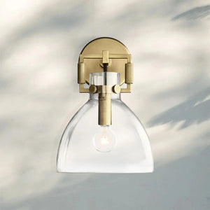 Machine Glass Cloche Sconce 8" 10"-