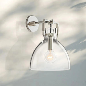 Machine Glass Cloche Sconce 8" 10"-