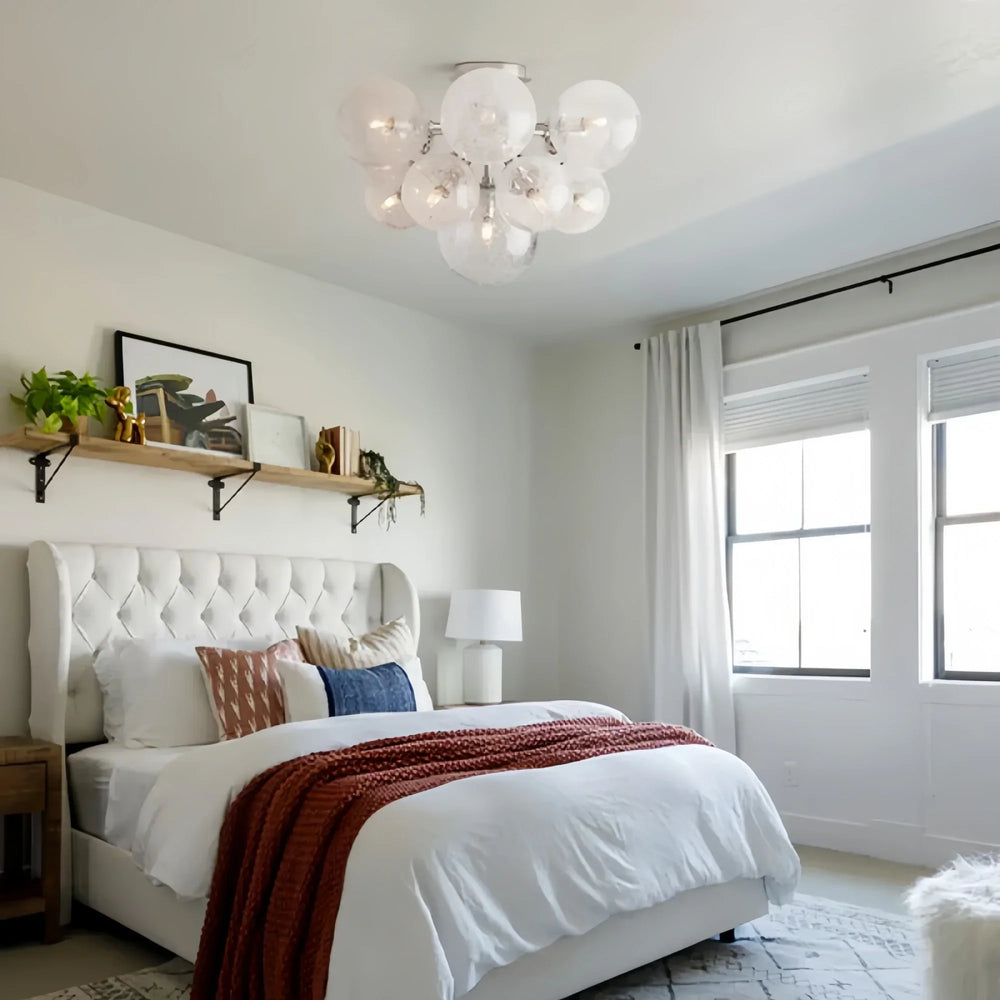 Mandoza Flushmount-Lighting-Nickel-Arialamps