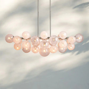 Mandoza Linear Chandelier-Lighting-Nickel-Arialamps