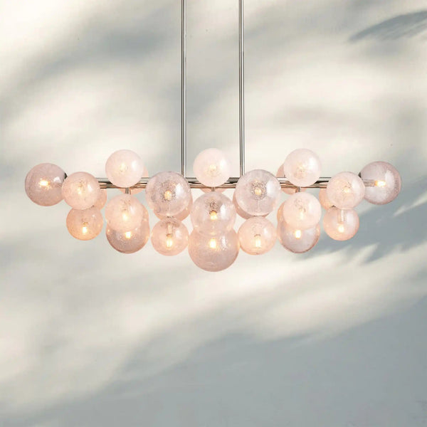 Mandoza Linear Chandelier-Lighting-Nickel-Arialamps