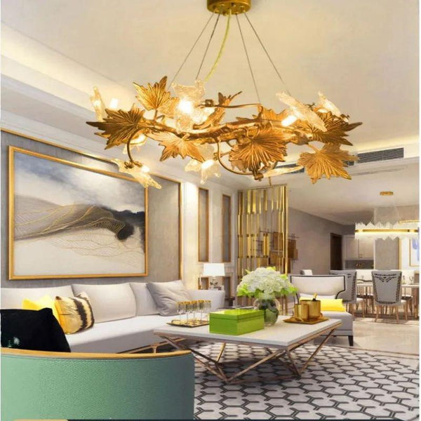 Maple Leaf Branch Chandelier-branch chandeliers for dining room,branch chandeliers for stairways,branch chandeliers for foyer,branch chandeliers for bedrooms,branch chandeliers for kitchen,branch chandeliers for living room-D120cm (D47¼")-Arialamps