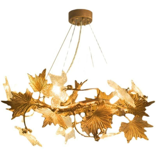 Maple Leaf Branch Chandelier-branch chandeliers for dining room,branch chandeliers for stairways,branch chandeliers for foyer,branch chandeliers for bedrooms,branch chandeliers for kitchen,branch chandeliers for living room-Arialamps