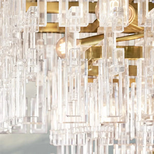 Marigan K9 Crystal Modern Rectangular Chandelier 60"-