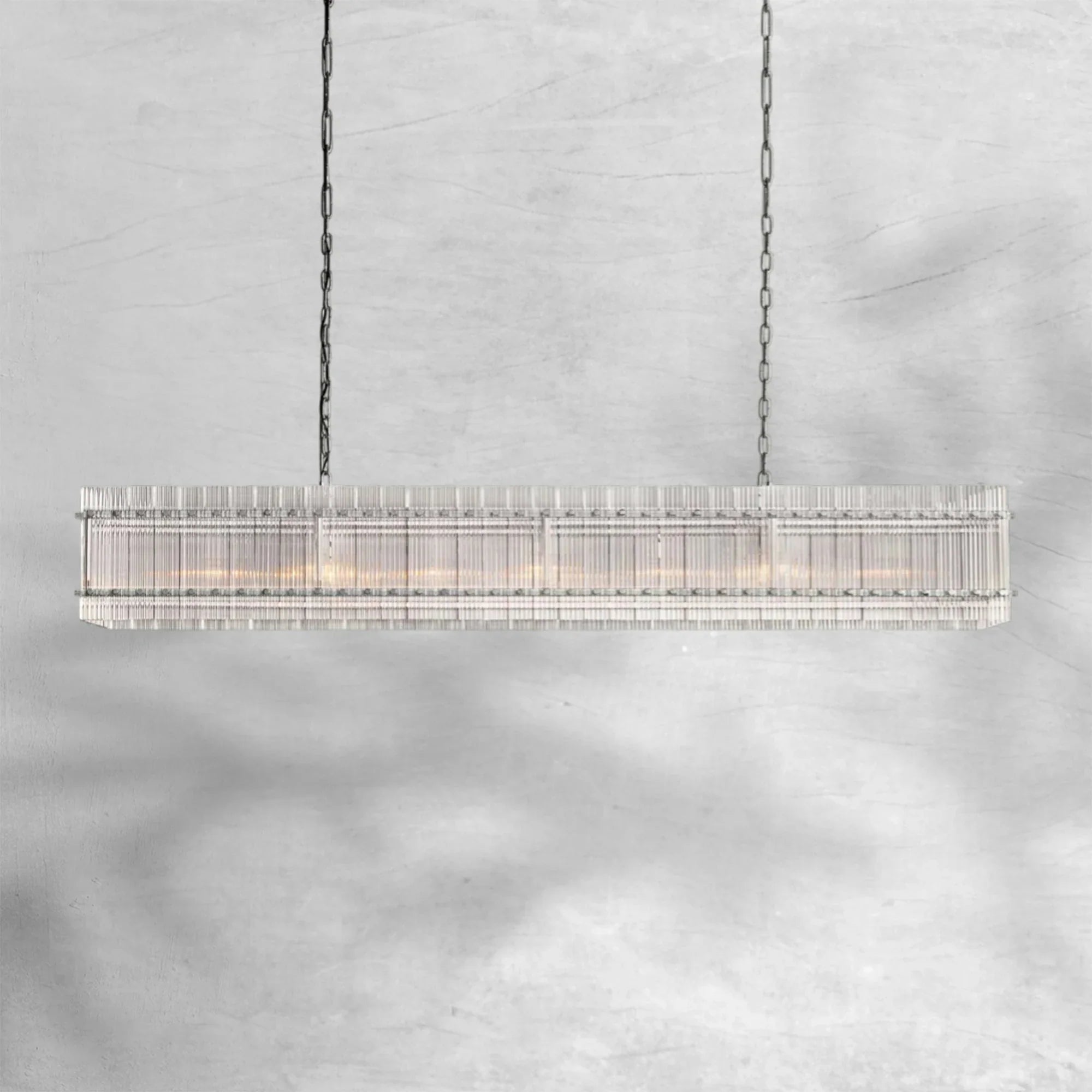 Sun Marcus Glass Rectangle Chandelier 72"