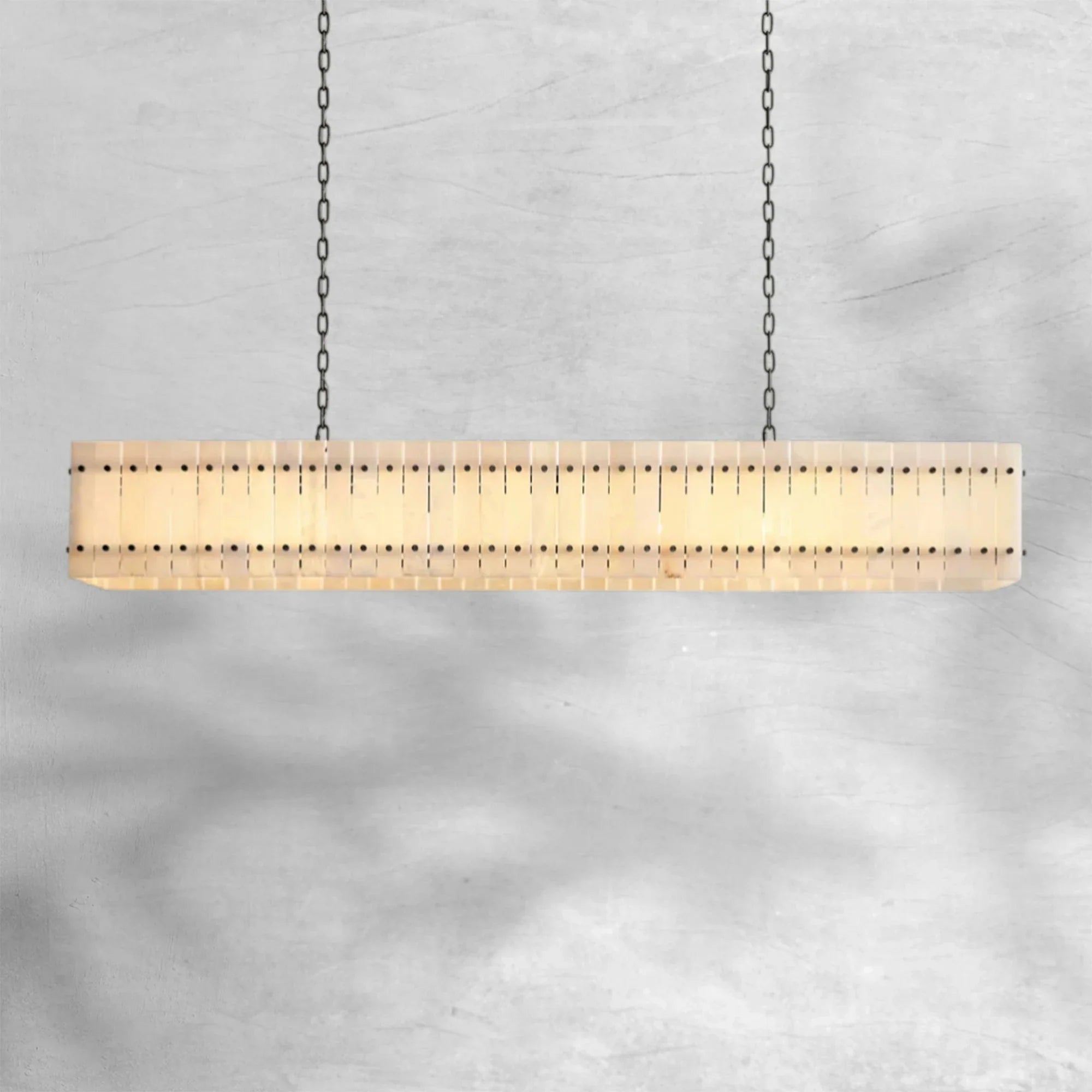 Sun Marcus Alabaster Linear Chandelier 54''72''