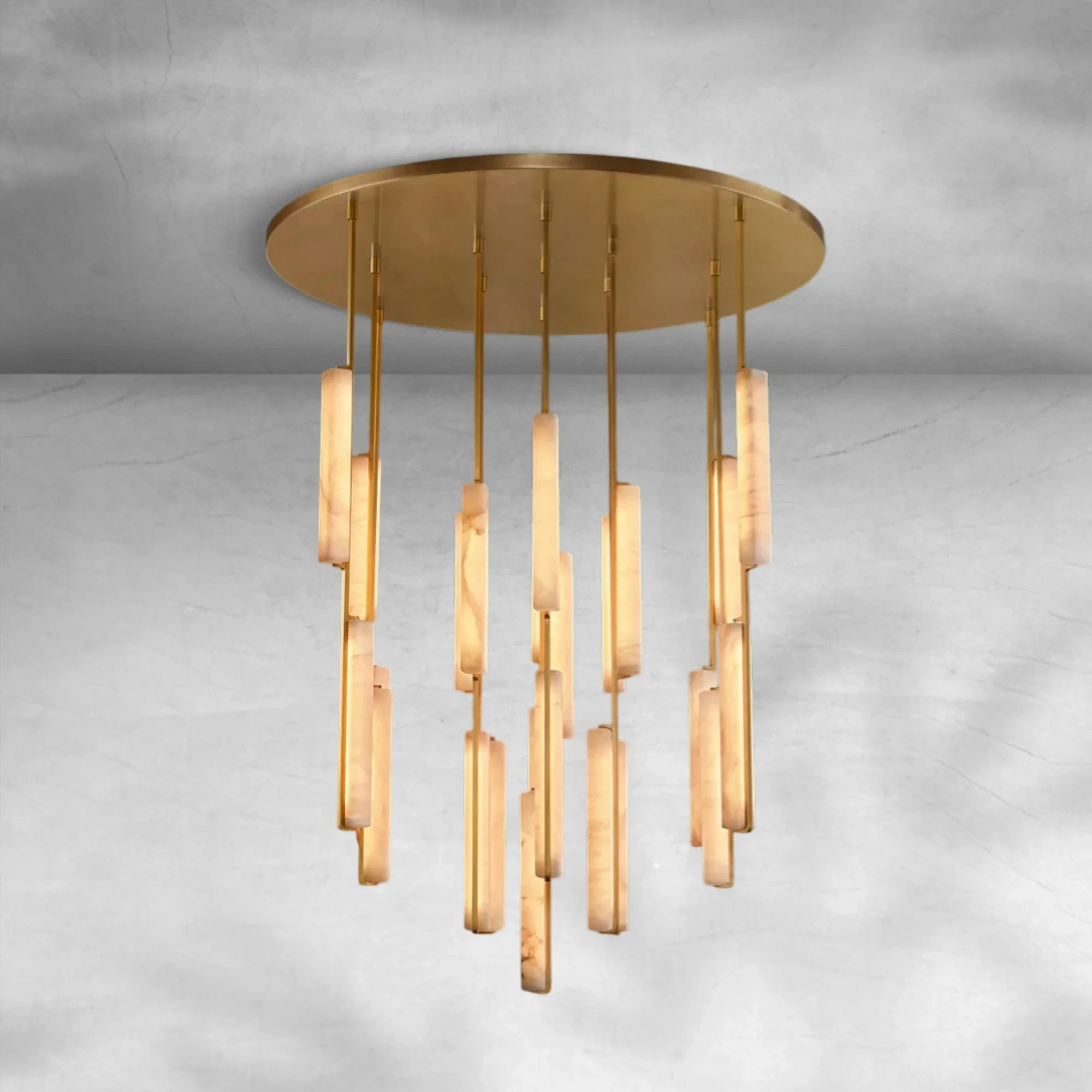 Auduban Alabaster Round Chandelier