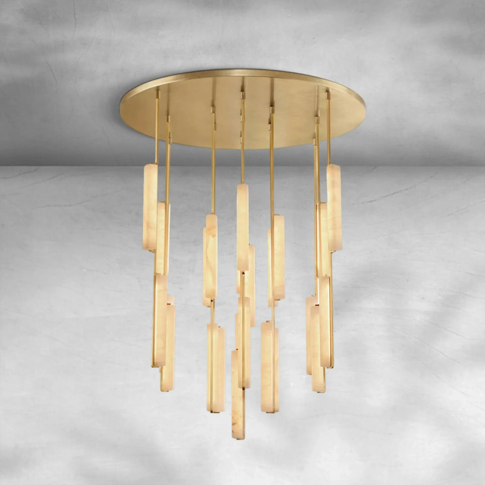 Auduban Alabaster Round Chandelier - Arialamps
