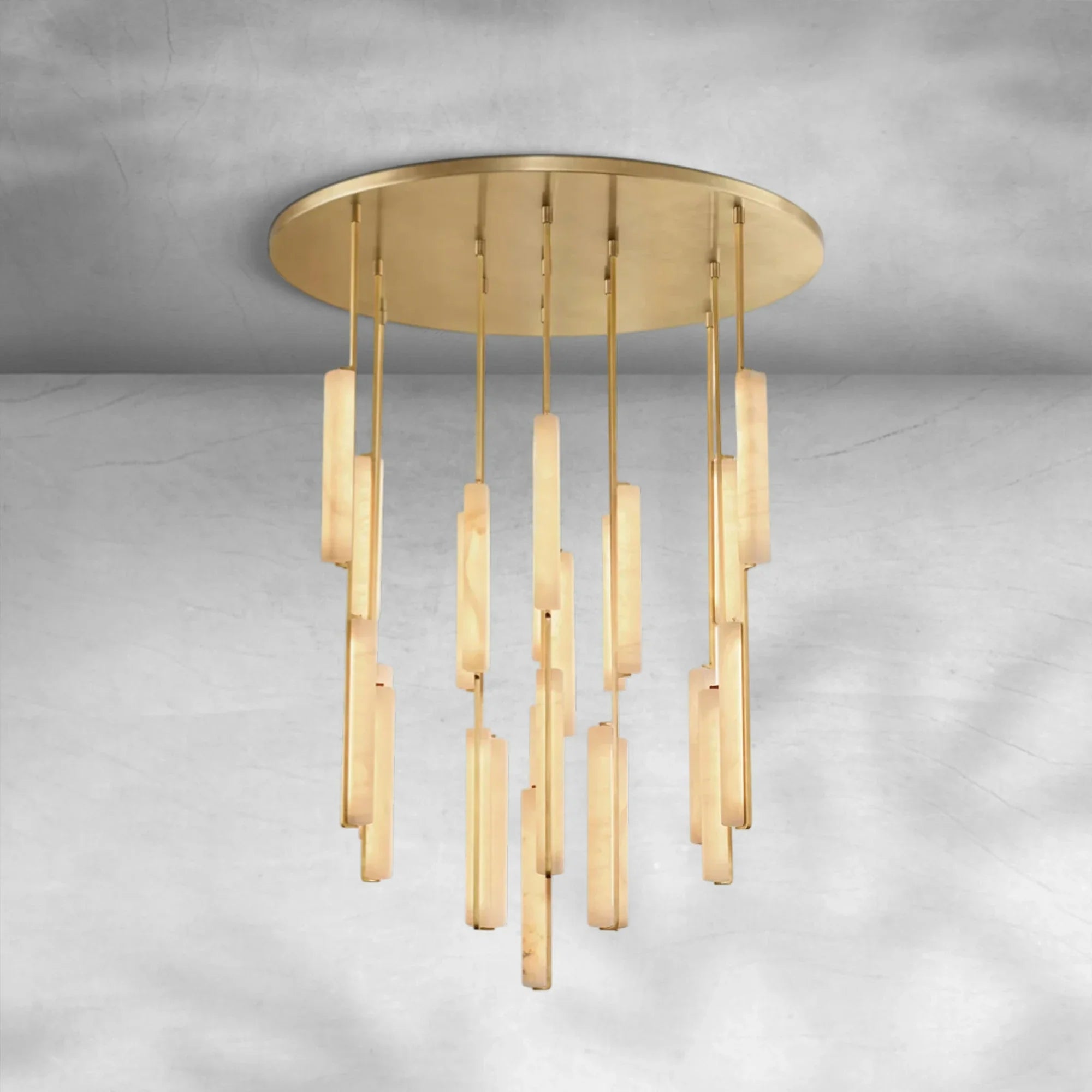 Auduban Alabaster Round Chandelier