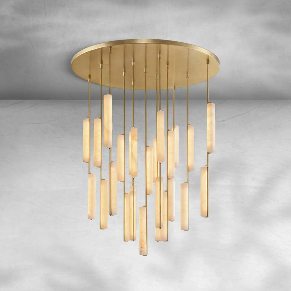 Auduban Alabaster Round Chandelier - Arialamps