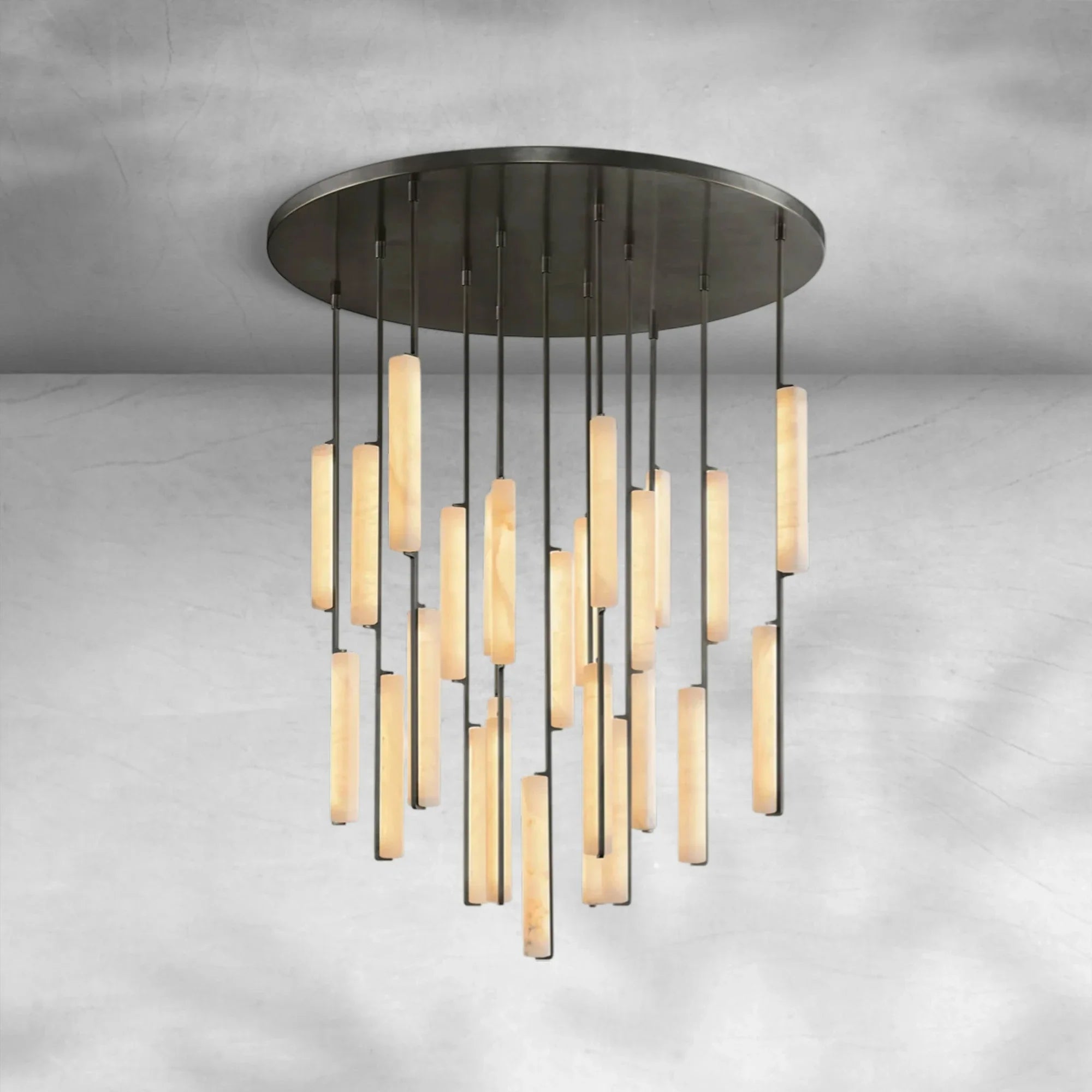 Auduban Alabaster Round Chandelier