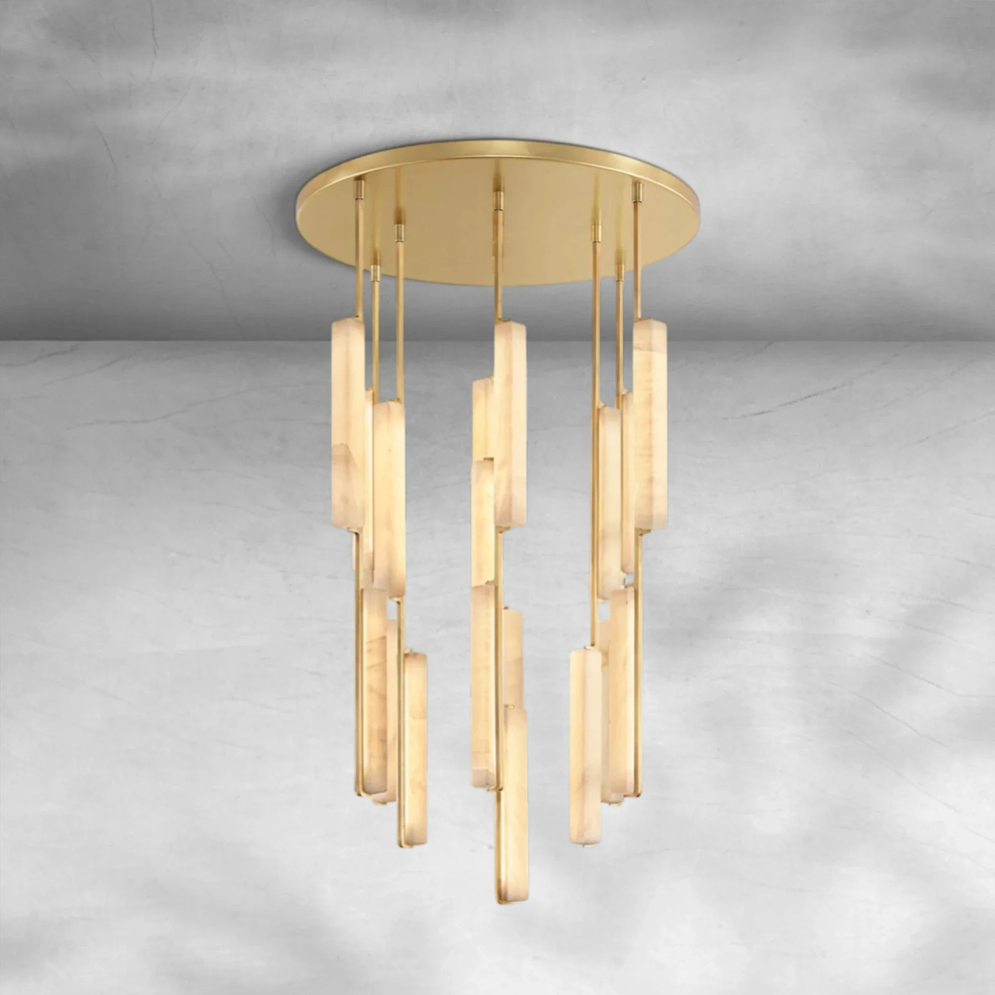 Auduban Alabaster Round Chandelier