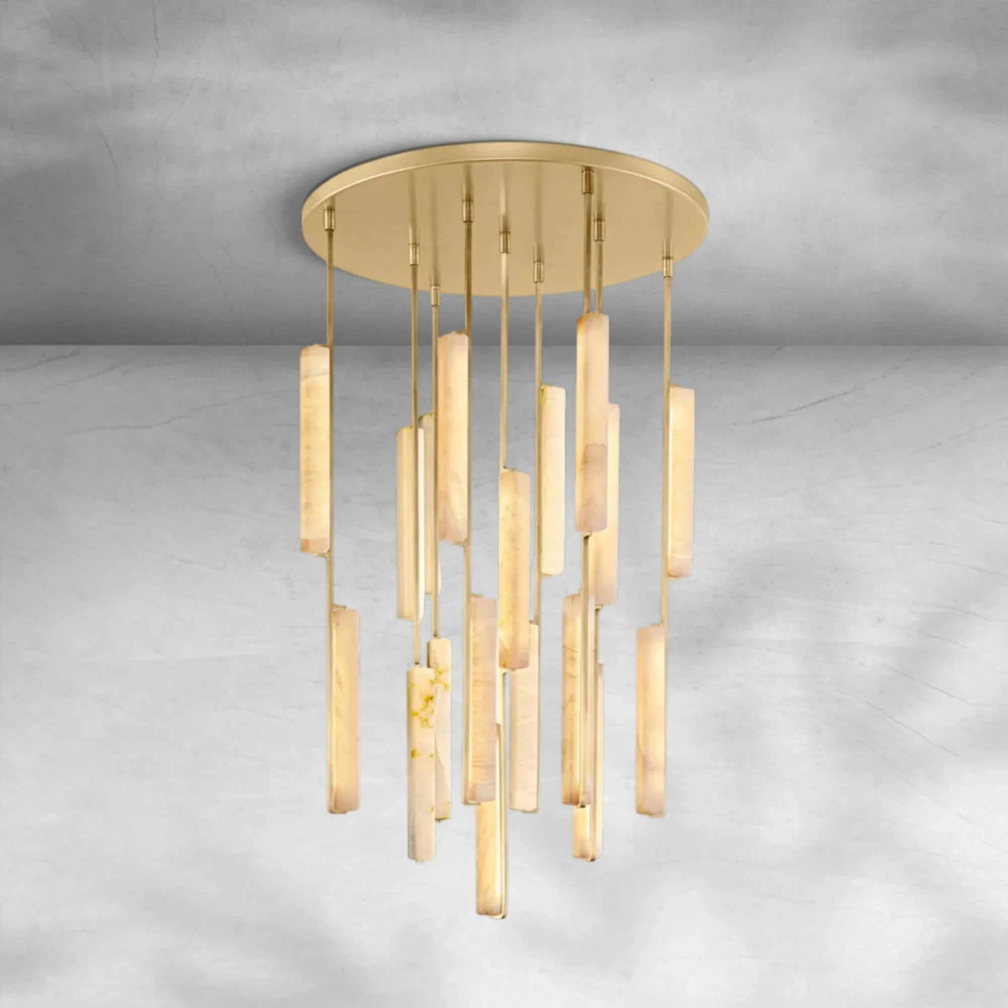 Auduban Alabaster Round Chandelier