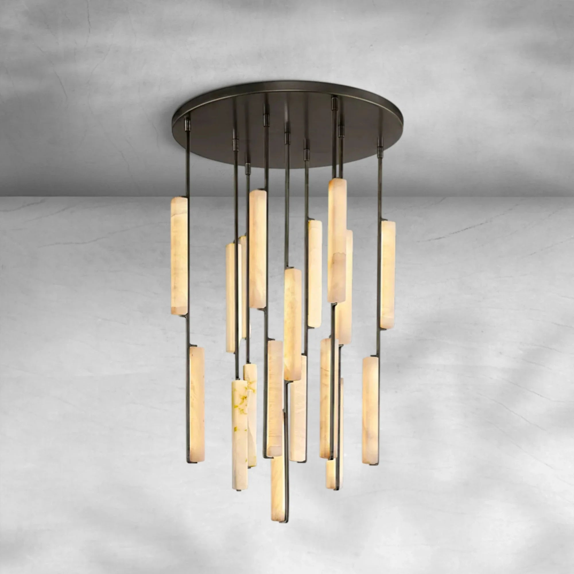 Auduban Alabaster Round Chandelier