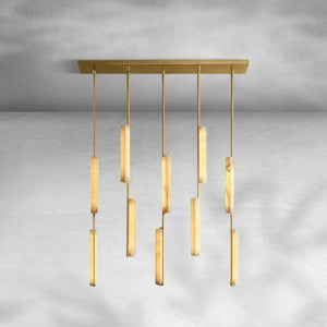 Auduban Alabaster Linear Chandelier - Arialamps