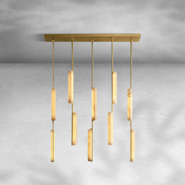 Auduban Alabaster Linear Chandelier - Arialamps