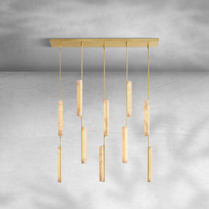 Auduban Alabaster Linear Chandelier - Arialamps